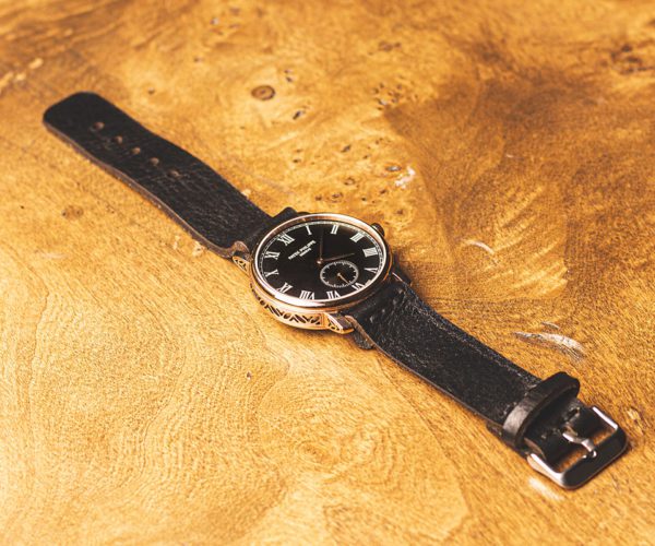 Black Leather Watch Strap