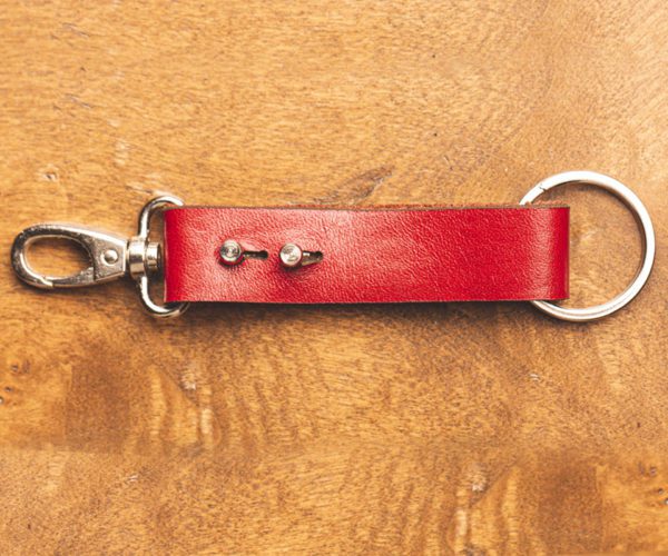 Red Leather Key Chain